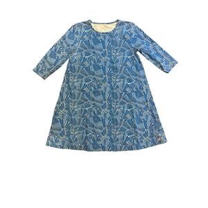 Vineyard Vines Girls’ Knit Dress | XL (16) | Blue Fan Print